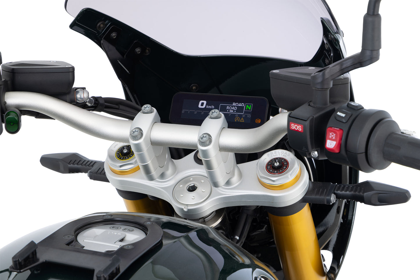 Handlebar riser ERGO R 12 (+R 12 nineT) - 40mm - silver