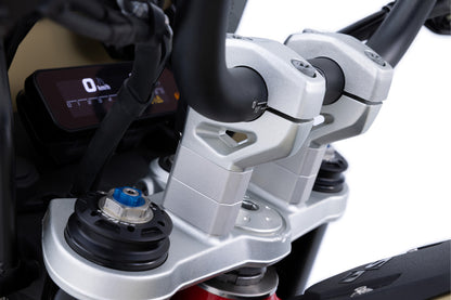 Handlebar riser R 12 G/S ERGO PRO- 40mm - silver