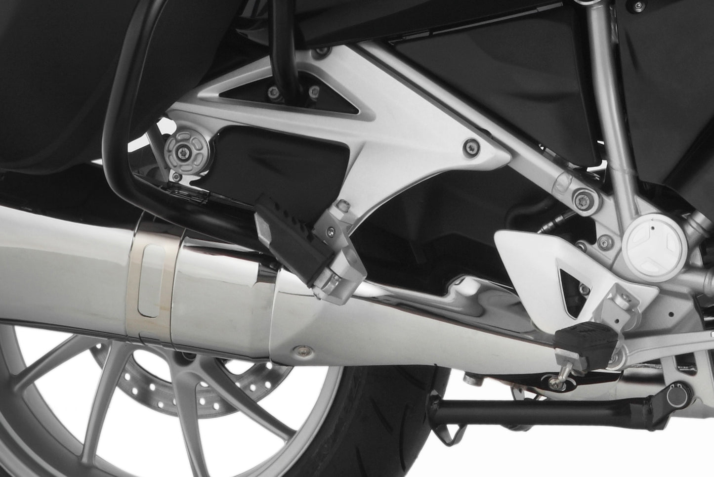 Passenger footrest lowering kit - silver