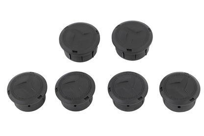 Frame Plug Set – 6-piece – R 12 - Set - black