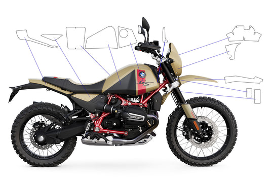 PremiumShield paint protection film BMW R 12 G/S complete set - Matte