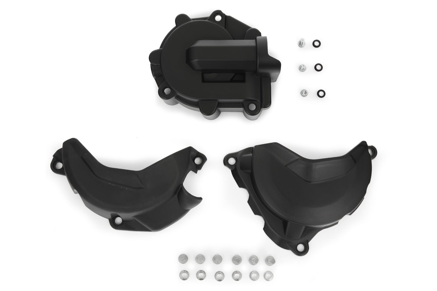 Wunderlich protective cover set for clutch, alternator and water pump - black