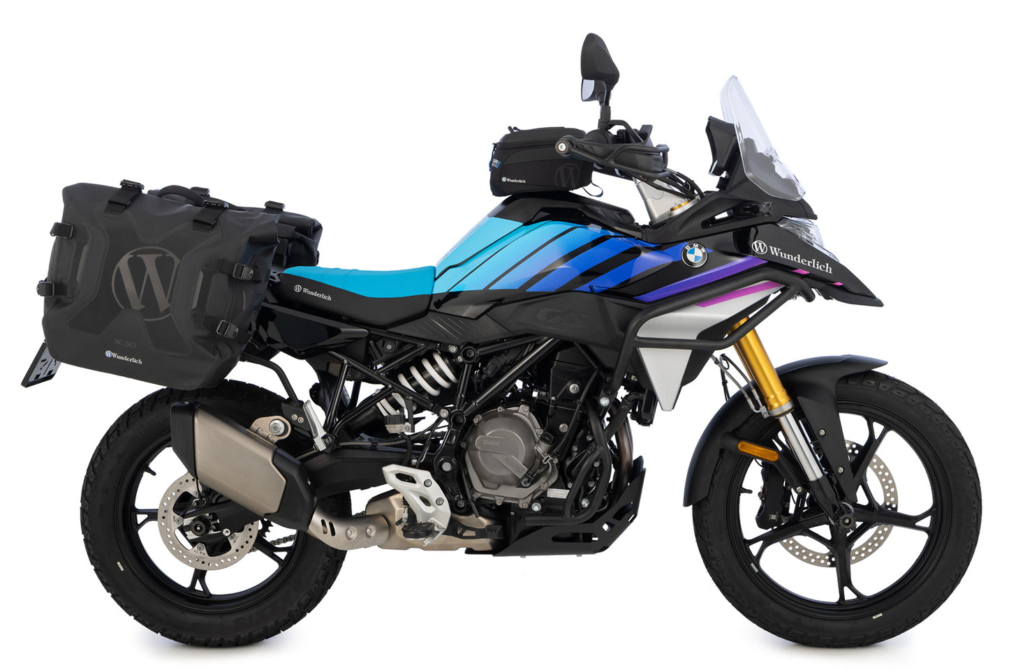 Side-bag luggage system Wunderlich X waterproof with carrier for F 450 GS - Set - black