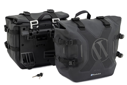 Side-bag luggage system Wunderlich X waterproof with carrier for F 450 GS - Set - black