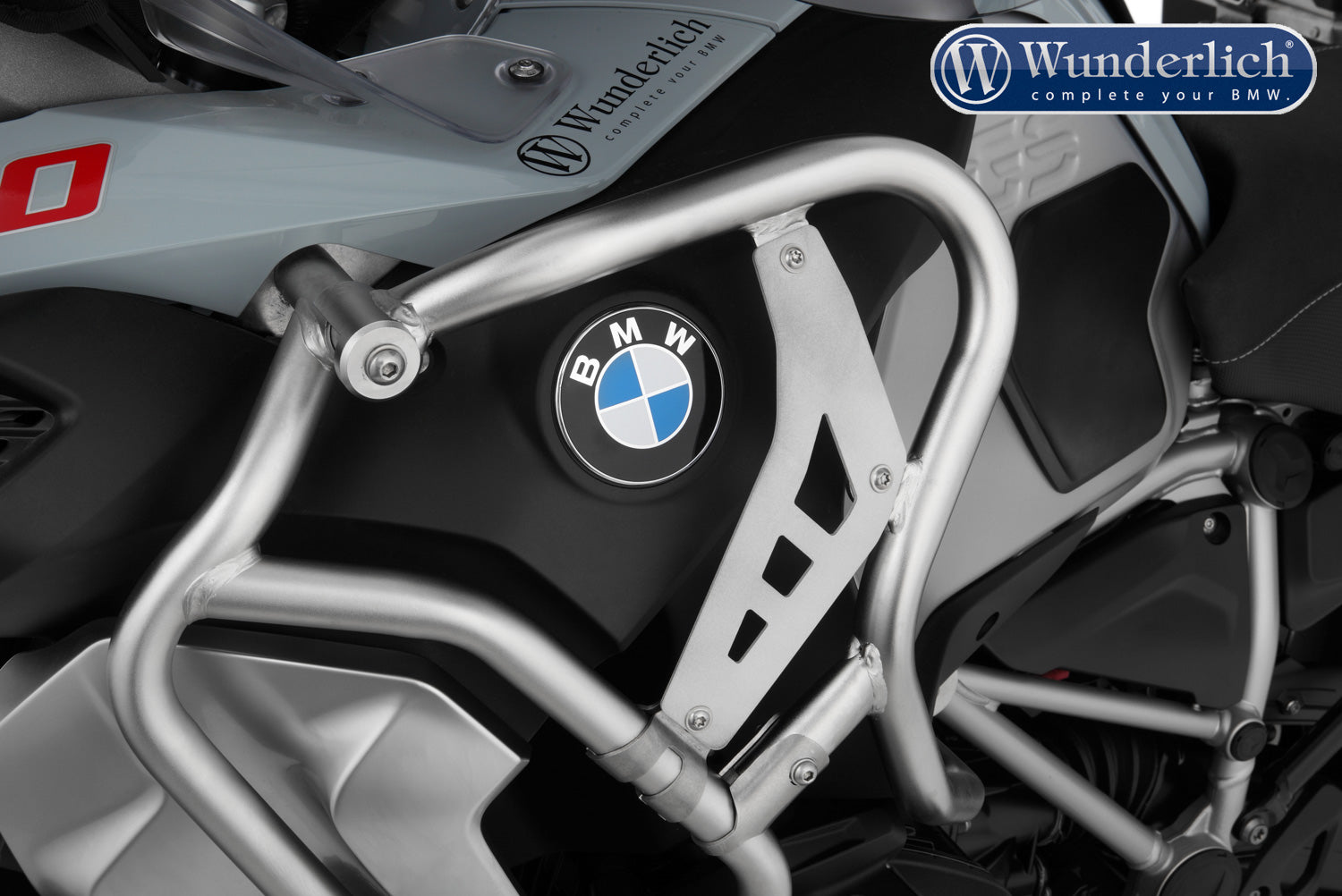 Wunderlich reinforcement bar for the tank protection bar R 1250 GS Adv - Set - stainless steel