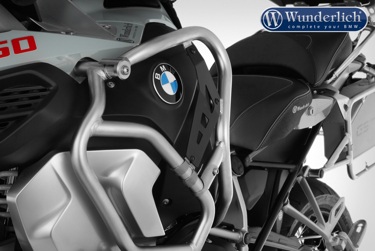 Wunderlich reinforcement bar for the tank protection bar R 1250 GS Adv - Set - stainless steel