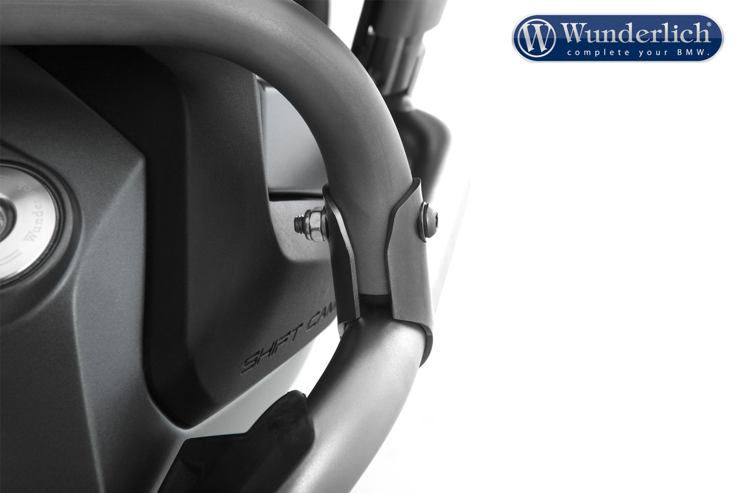 Wunderlich reinforcement bar for the original engine protection bar - stainless steel