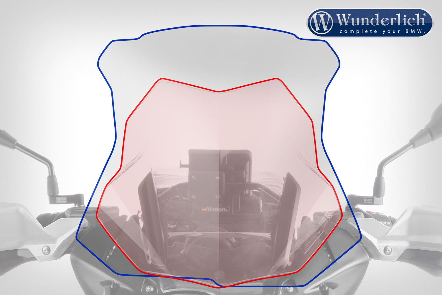 Wunderlich MARATHON windshield with windshield reinforcement - left and right - clear