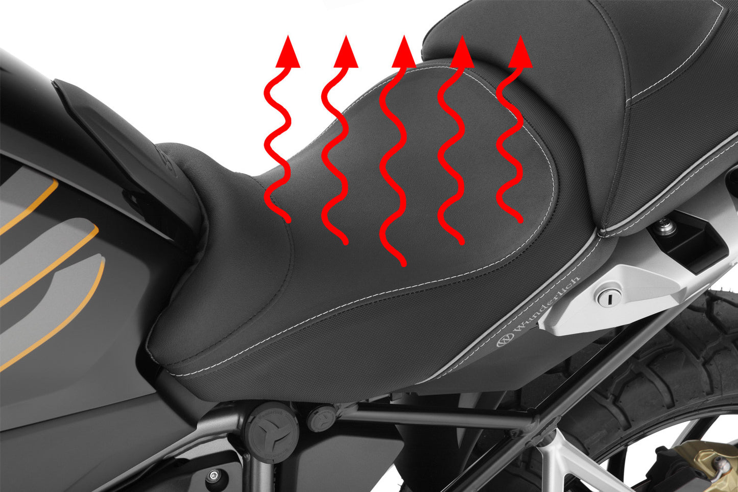 Wunderlich »AKTIVKOMFORT« rider seat - low with seat heating Smart Plug & Play - black