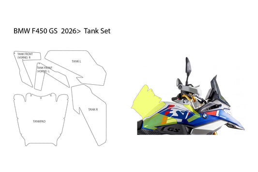 Paint protection Tank protection film BMW F 450 GS - clear