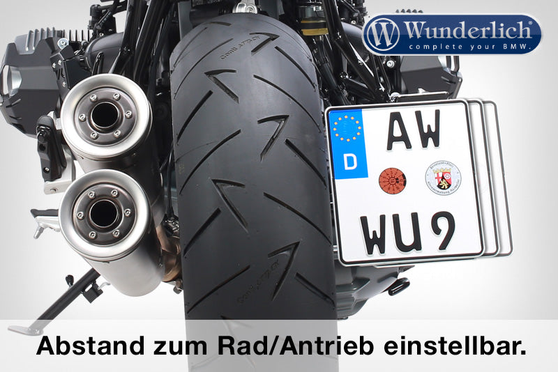 Wunderlich license plate holder LOW (with tail light conversion)