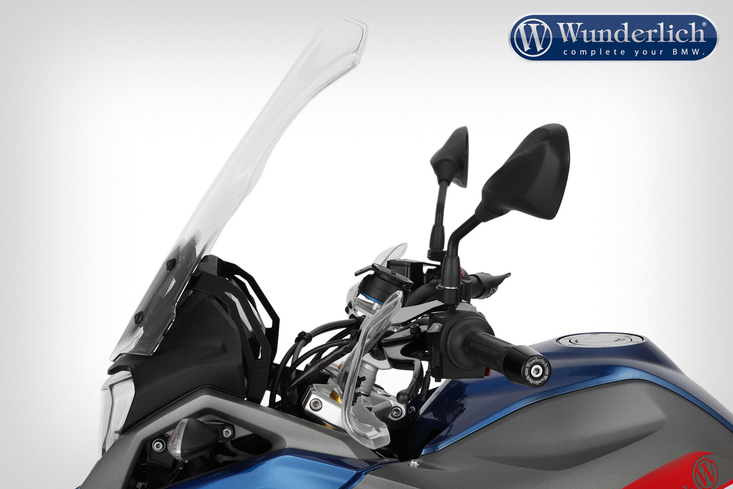Wunderlich windshield »MARATHON« - For models without original board socket - clear