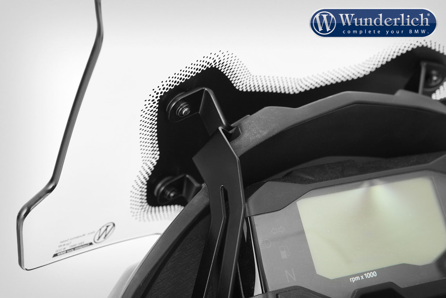 Wunderlich windshield »MARATHON« - For models without original board socket - clear