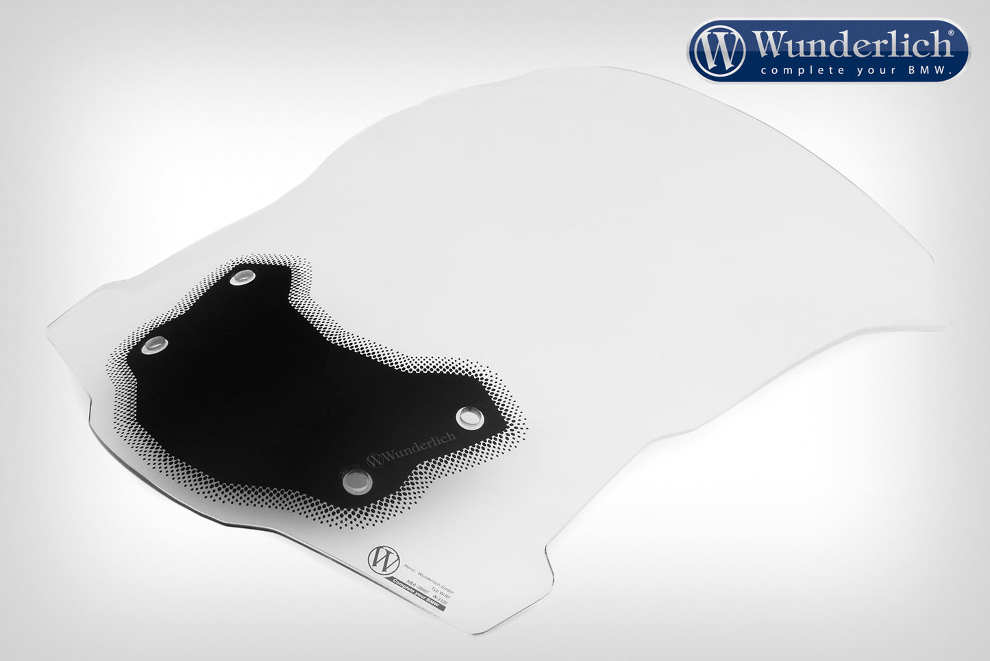 Wunderlich windshield »MARATHON« - For models without original board socket - clear