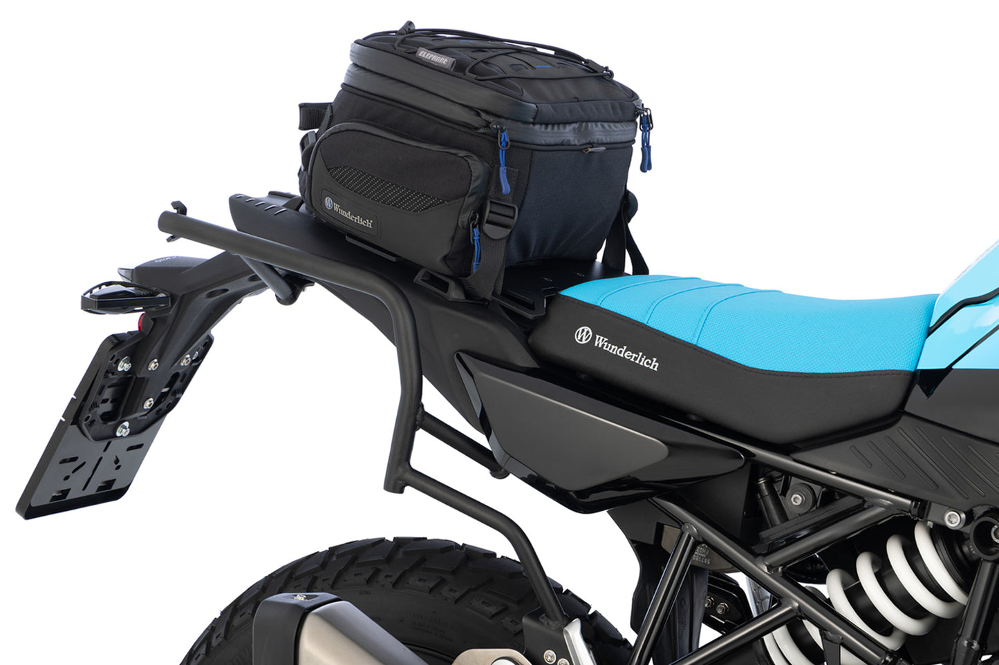 Luggage rack for passenger seat - black