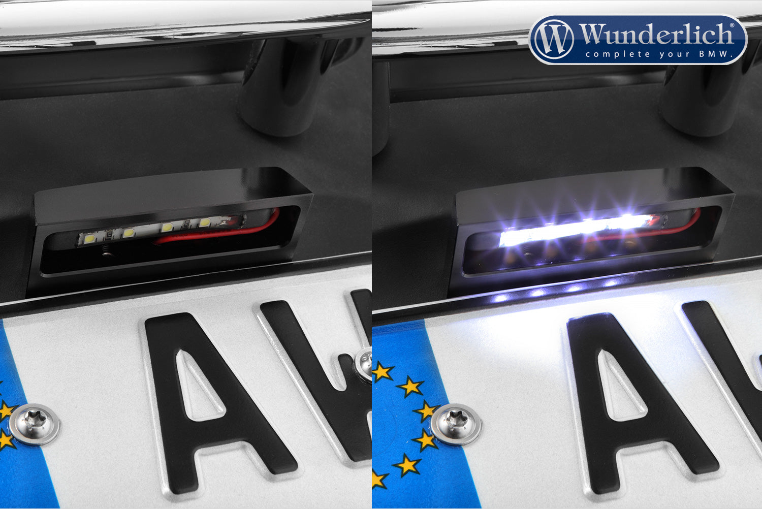 Wunderlich licence plate holder LED - black