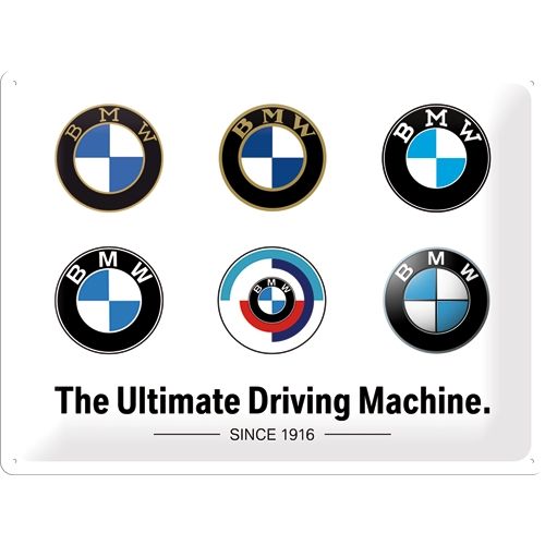 BMW Logo Evolution sign 30 x 40cm – Nostalgic-Art