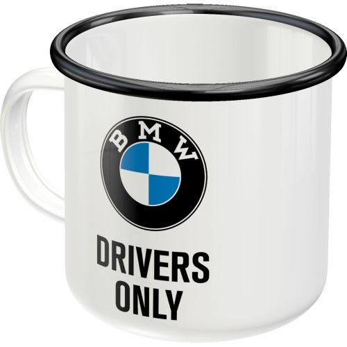 BMW Drivers Only Enamel Mug – Nostalgic Art