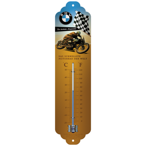 BMW Check Flag Thermometer from Nostalgic Art