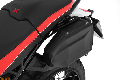 Tool box for models without a case carrier + codable lock DesertX (Rally) - For original Ducati keys - black