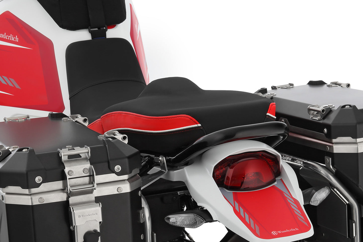 Wunderlich AKTIVKOMFORT passenger seat - black-red - standard