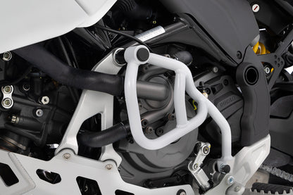 Wunderlich engine protection bar left - white - for installation without the fairing protection ba