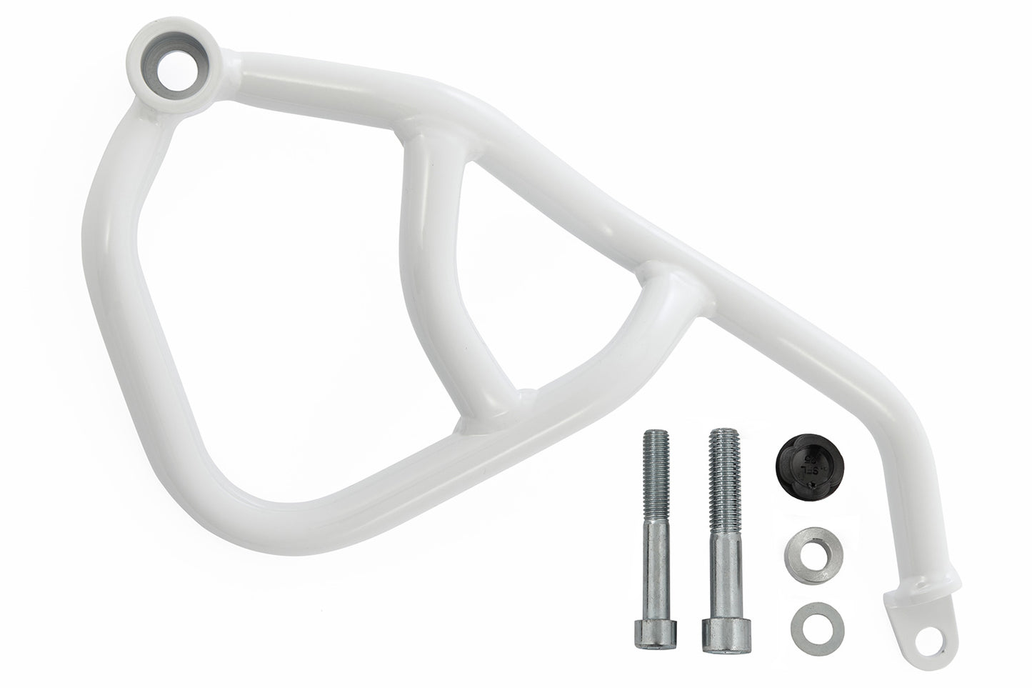 Wunderlich engine protection bar left - white - for installation without the fairing protection ba