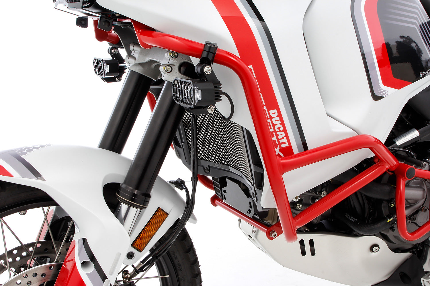 Wunderlich fairing protection bar - red - For models with Standard engine protection