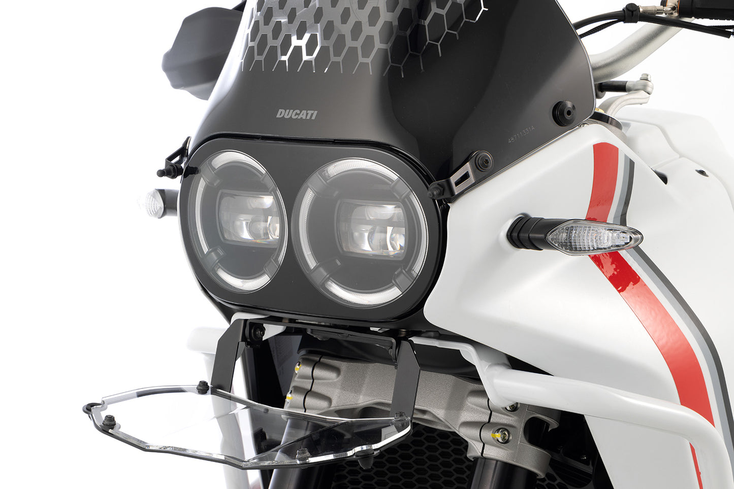 Wunderlich foldable “CLEAR” headlight guard - black