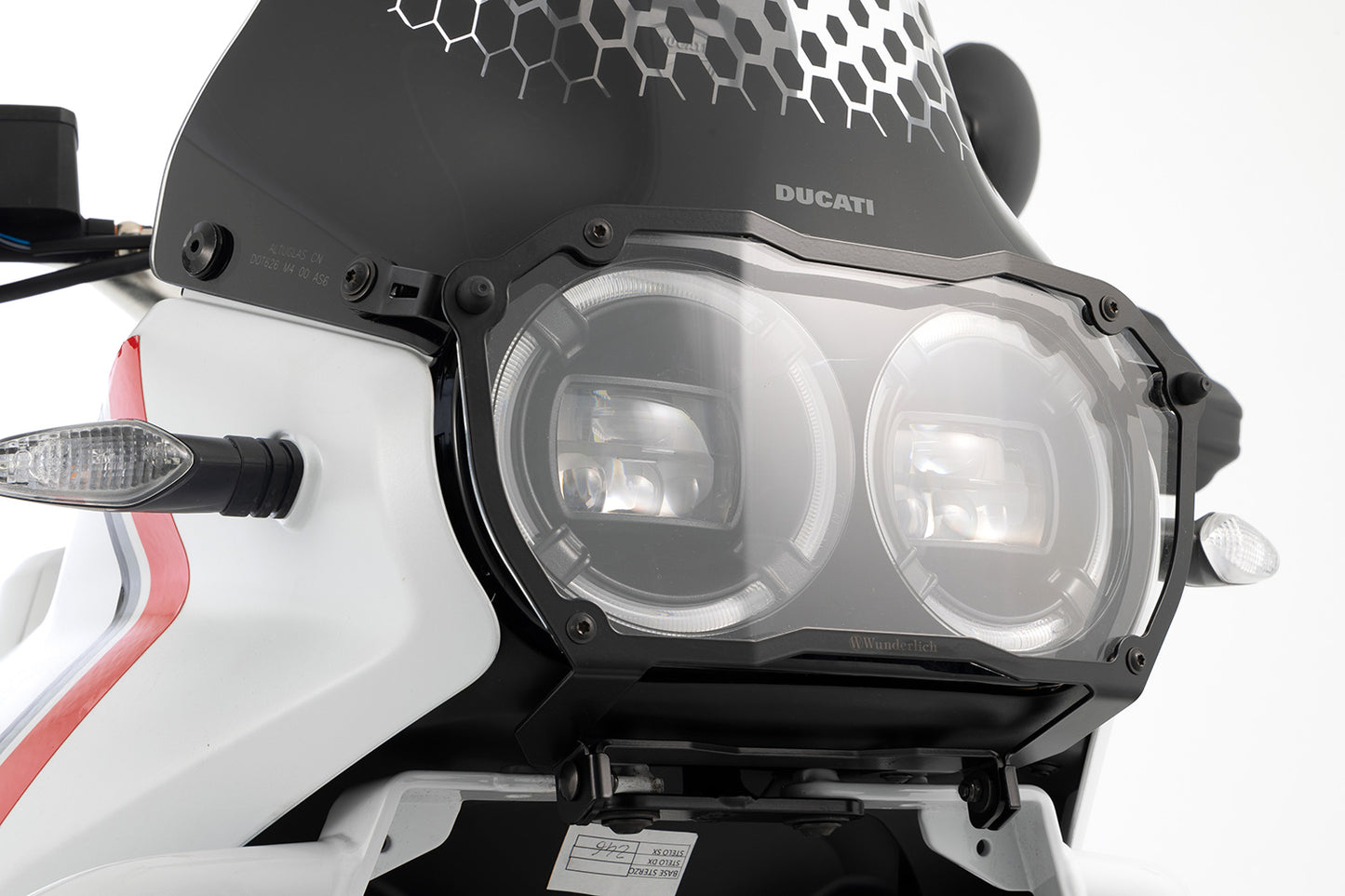 Wunderlich foldable “CLEAR” headlight guard - black