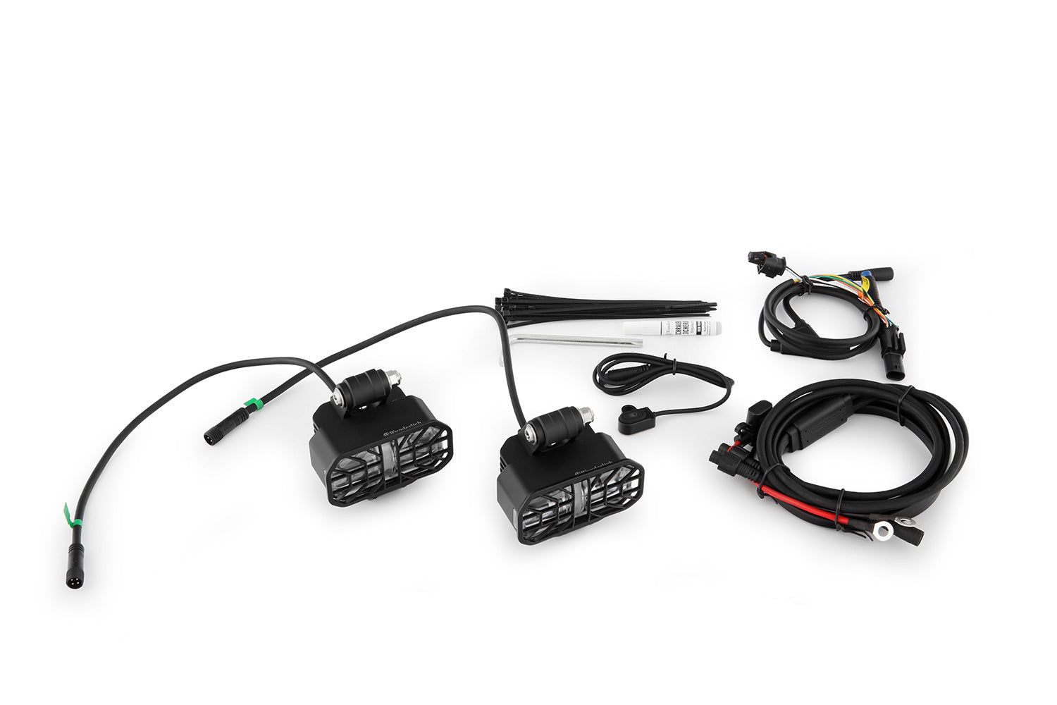 Wunderlich LED Auxillary headlight MICROFLOOTER 3.0 - black - for vehicle mounting